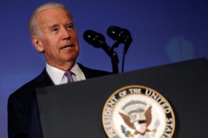 U.S. Vice President Joe Biden delivers remarks at a conference